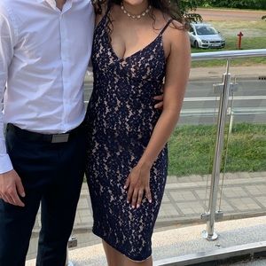 Navy blue bodycon dress